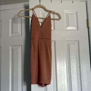 Hello Molly Champagne Spaghetti Strap Dress